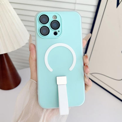 Eagle Eye Dual-layer Jelly Magnetic Phone Case with Silicone Strap & Lens Film, For iPhone 14 Plus, For iPhone 14, For iPhone 14 Pro