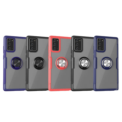 Shockproof Transparent TPU + Acrylic Protective Case, with Ring Holder