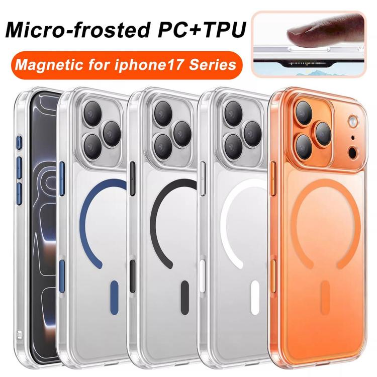 Frosted PC Hybrid TPU Magnetic Phone Case with AI Sensing Key, For iPhone 17 Pro Max, For iPhone 17 Pro, For iPhone 17, For iPhone Air, For iPhone 16 Pro Max, For iPhone 16 Pro