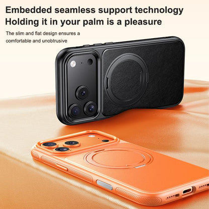 Leather Texture 360 Degrees Rotating Magnetic Holder Phone Case, For iPhone 17 Pro Max, For iPhone 17 Pro, For iPhone 17, For iPhone Air, For iPhone 16 Pro Max, For iPhone 16 Pro, For iPhone 16 Plus, For iPhone 16