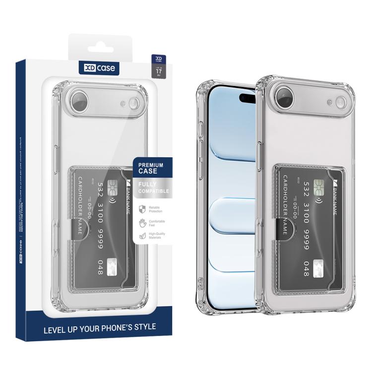 XDcase Clear TPU Card Slot Precision Hole Phone Case, For iPhone 17 Pro Max, For iPhone 17 Pro, For iPhone 17, For iPhone Air