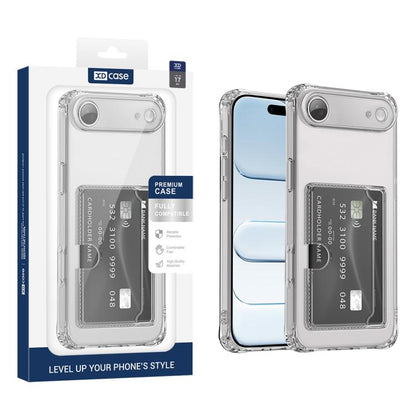 XDcase Clear TPU Card Slot Precision Hole Phone Case, For iPhone 17 Pro Max, For iPhone 17 Pro, For iPhone 17, For iPhone Air
