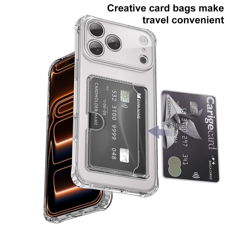 XDcase Clear TPU Card Slot Precision Hole Phone Case, For iPhone 17 Pro Max, For iPhone 17 Pro, For iPhone 17, For iPhone Air