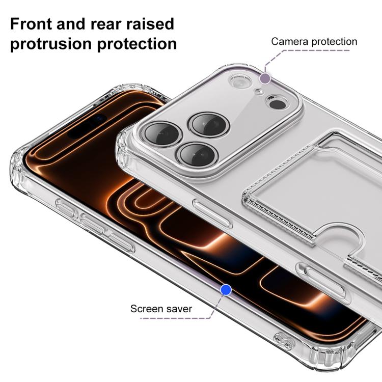 XDcase Clear TPU Card Slot Precision Hole Phone Case, For iPhone 17 Pro Max, For iPhone 17 Pro, For iPhone 17, For iPhone Air