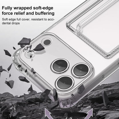 XDcase Clear TPU Card Slot Precision Hole Phone Case, For iPhone 17 Pro Max, For iPhone 17 Pro, For iPhone 17, For iPhone Air