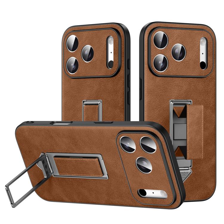 SULADA Wristband Hidden Metal Holder Faux Leather Phone Case, For iPhone 17 Pro Max, For iPhone 17 Pro, For iPhone 17, For iPhone 16 Pro Max, For iPhone 16 Pro, For iPhone 16