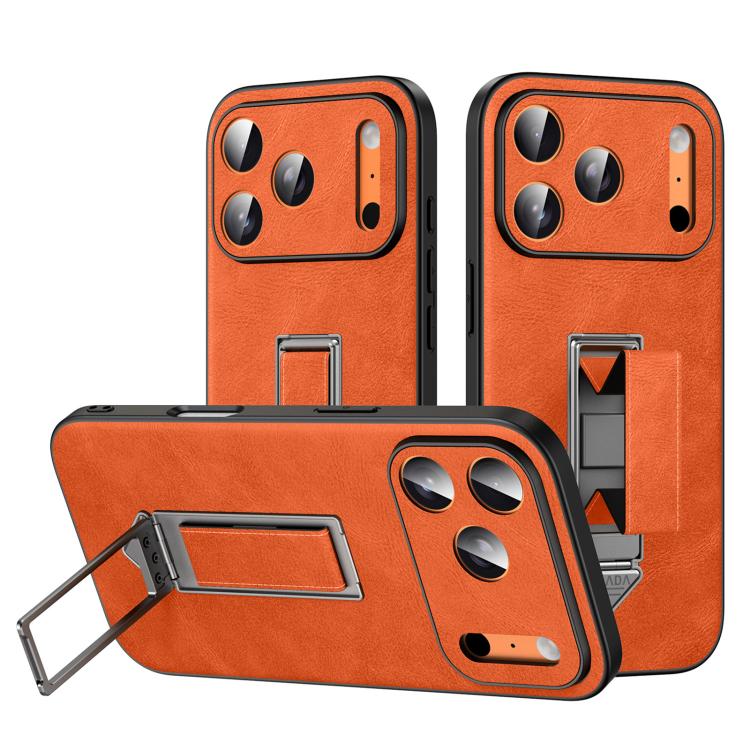 SULADA Wristband Hidden Metal Holder Faux Leather Phone Case, For iPhone 17 Pro Max, For iPhone 17 Pro, For iPhone 17, For iPhone 16 Pro Max, For iPhone 16 Pro, For iPhone 16