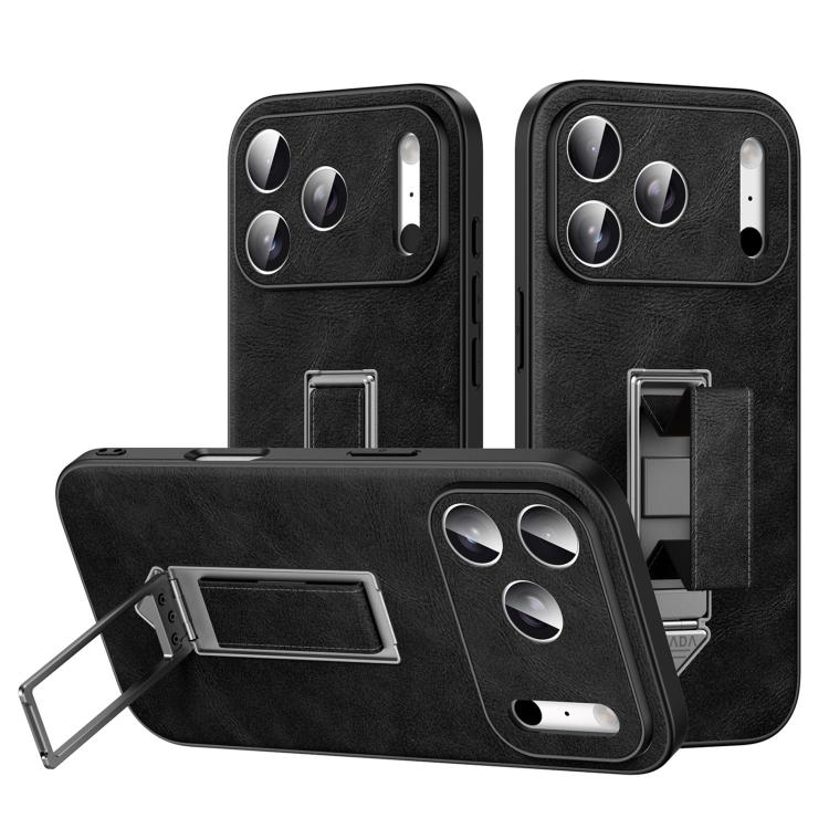 SULADA Wristband Hidden Metal Holder Faux Leather Phone Case, For iPhone 17 Pro Max, For iPhone 17 Pro, For iPhone 17, For iPhone 16 Pro Max, For iPhone 16 Pro, For iPhone 16