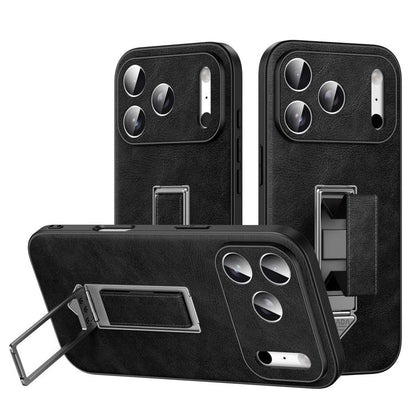 SULADA Wristband Hidden Metal Holder Faux Leather Phone Case, For iPhone 17 Pro Max, For iPhone 17 Pro, For iPhone 17, For iPhone 16 Pro Max, For iPhone 16 Pro, For iPhone 16