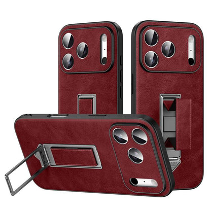 SULADA Wristband Hidden Metal Holder Faux Leather Phone Case, For iPhone 17 Pro Max, For iPhone 17 Pro, For iPhone 17, For iPhone 16 Pro Max, For iPhone 16 Pro, For iPhone 16