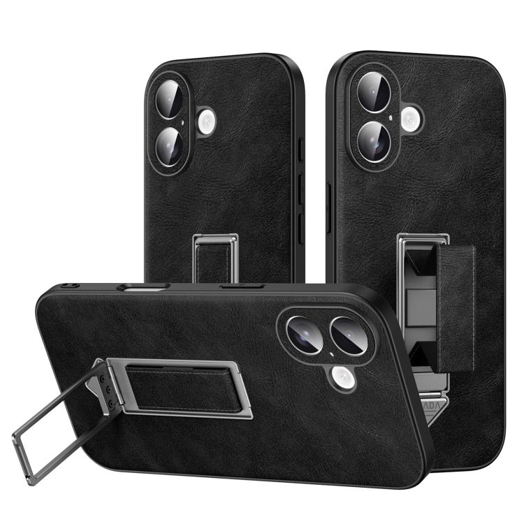 SULADA Wristband Hidden Metal Holder Faux Leather Phone Case, For iPhone 17 Pro Max, For iPhone 17 Pro, For iPhone 17, For iPhone 16 Pro Max, For iPhone 16 Pro, For iPhone 16