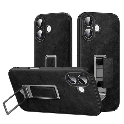 SULADA Wristband Hidden Metal Holder Faux Leather Phone Case, For iPhone 17 Pro Max, For iPhone 17 Pro, For iPhone 17, For iPhone 16 Pro Max, For iPhone 16 Pro, For iPhone 16