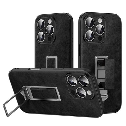 SULADA Wristband Hidden Metal Holder Faux Leather Phone Case, For iPhone 17 Pro Max, For iPhone 17 Pro, For iPhone 17, For iPhone 16 Pro Max, For iPhone 16 Pro, For iPhone 16