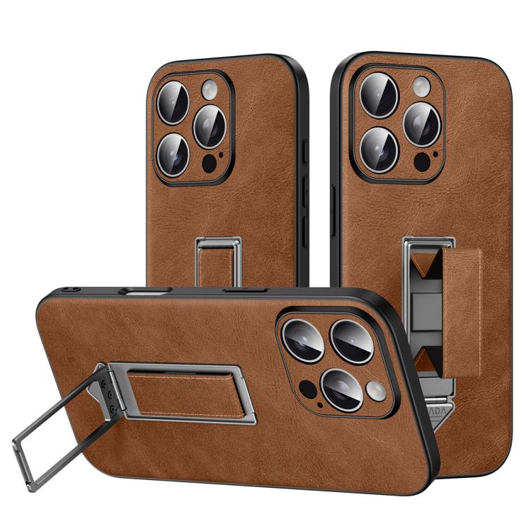 SULADA Wristband Hidden Metal Holder Faux Leather Phone Case, For iPhone 17 Pro Max, For iPhone 17 Pro, For iPhone 17, For iPhone 16 Pro Max, For iPhone 16 Pro, For iPhone 16