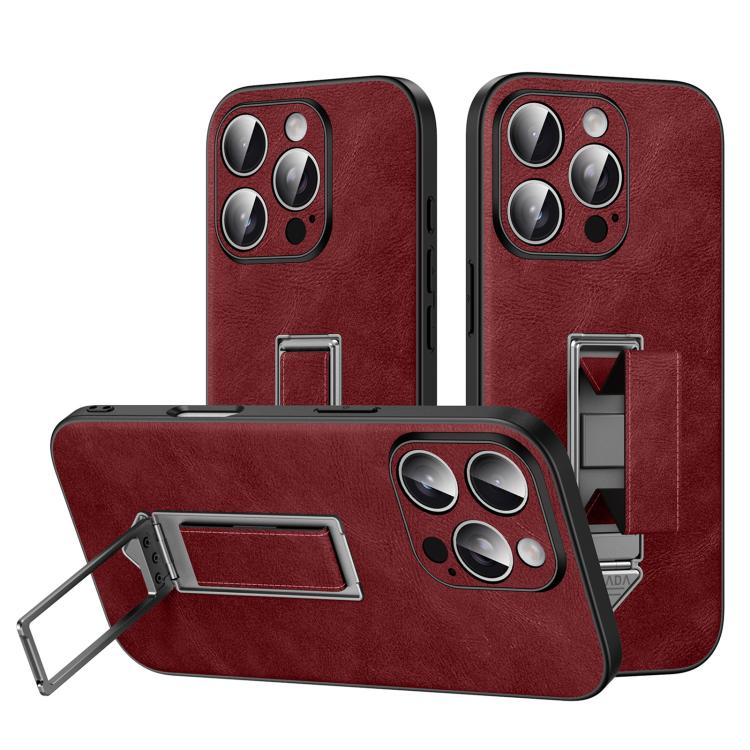 SULADA Wristband Hidden Metal Holder Faux Leather Phone Case, For iPhone 17 Pro Max, For iPhone 17 Pro, For iPhone 17, For iPhone 16 Pro Max, For iPhone 16 Pro, For iPhone 16