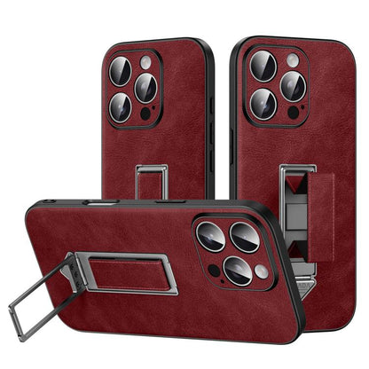 SULADA Wristband Hidden Metal Holder Faux Leather Phone Case, For iPhone 17 Pro Max, For iPhone 17 Pro, For iPhone 17, For iPhone 16 Pro Max, For iPhone 16 Pro, For iPhone 16