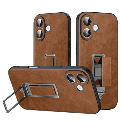 SULADA Wristband Hidden Metal Holder Faux Leather Phone Case, For iPhone 17 Pro Max, For iPhone 17 Pro, For iPhone 17, For iPhone 16 Pro Max, For iPhone 16 Pro, For iPhone 16