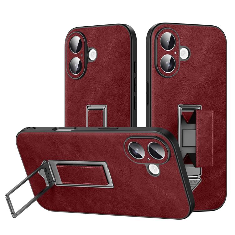 SULADA Wristband Hidden Metal Holder Faux Leather Phone Case, For iPhone 17 Pro Max, For iPhone 17 Pro, For iPhone 17, For iPhone 16 Pro Max, For iPhone 16 Pro, For iPhone 16