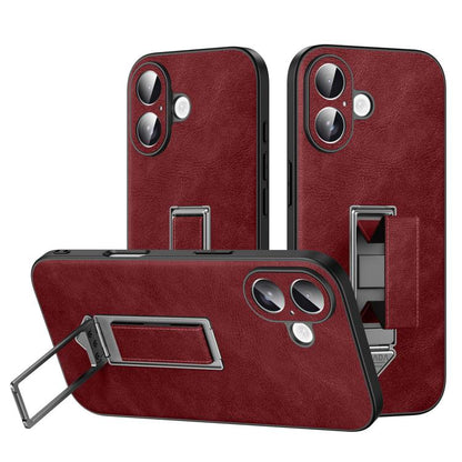 SULADA Wristband Hidden Metal Holder Faux Leather Phone Case, For iPhone 17 Pro Max, For iPhone 17 Pro, For iPhone 17, For iPhone 16 Pro Max, For iPhone 16 Pro, For iPhone 16