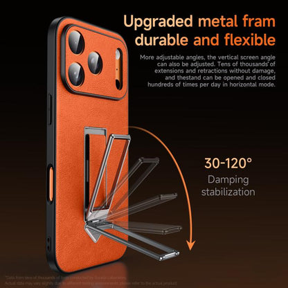 SULADA Wristband Hidden Metal Holder Faux Leather Phone Case, For iPhone 17 Pro Max, For iPhone 17 Pro, For iPhone 17, For iPhone 16 Pro Max, For iPhone 16 Pro, For iPhone 16