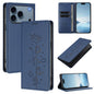 Cute Cats Embossed Magnetic RFID Vegan Leather Phone Case, For iPhone 17e / 16e, For iPhone 17 Pro Max