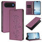 Cute Cats Embossed Magnetic RFID Vegan Leather Phone Case, For iPhone Air, For iPhone 16 Pro Max