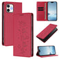 Cute Cats Embossed Magnetic RFID Vegan Leather Phone Case, For iPhone 12 / 12 Pro, For iPhone 11 Pro Max