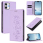 Cute Cats Embossed Magnetic RFID Vegan Leather Phone Case, For iPhone 12 / 12 Pro, For iPhone 11 Pro Max