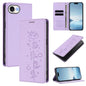 Cute Cats Embossed Magnetic RFID Vegan Leather Phone Case, For iPhone 17e / 16e, For iPhone 17 Pro Max