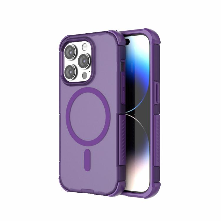 Skin-friendly Magnetic PC + TPU Hybrid Shockproof Phone Case, For iPhone 15 Pro Max, For iPhone 15 Pro, For iPhone 14 Plus / 15 Plus, For iPhone 14 Pro