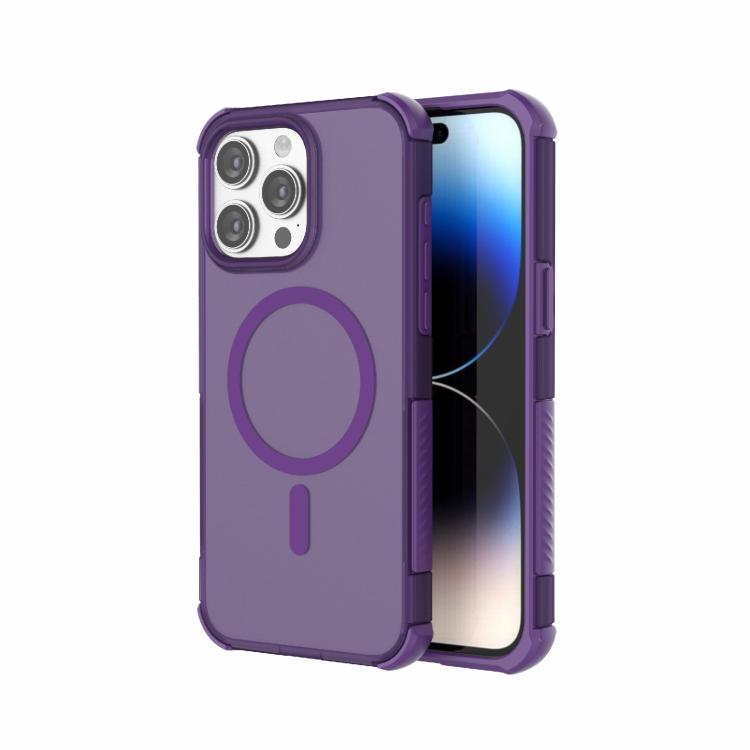 Skin-friendly Magnetic PC + TPU Hybrid Shockproof Phone Case, For iPhone 15 Pro Max, For iPhone 15 Pro, For iPhone 14 Plus / 15 Plus, For iPhone 14 Pro