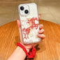 Horse Year Acrylic Magnetic Full Coverage Phone Case with Lanyard, For iPhone 15 Pro Max, For iPhone 15 Pro, For iPhone 15 Plus, For iPhone 15
