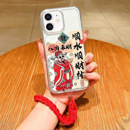 Horse Year Acrylic Magnetic Full Coverage Phone Case with Lanyard, For iPhone 13 Pro Max, For iPhone 13 Pro, For iPhone 13, For iPhone 12