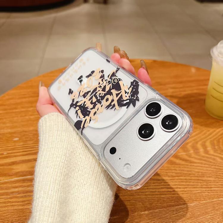 Horse Year Acrylic Magnetic Full Coverage Phone Case with Lanyard, For iPhone 16 Pro Max, For iPhone 16 Pro, For iPhone 16 Plus, For iPhone 16