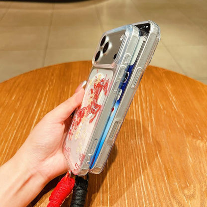 Horse Year Acrylic Magnetic Full Coverage Phone Case with Lanyard, For iPhone 13 Pro Max, For iPhone 13 Pro, For iPhone 13, For iPhone 12