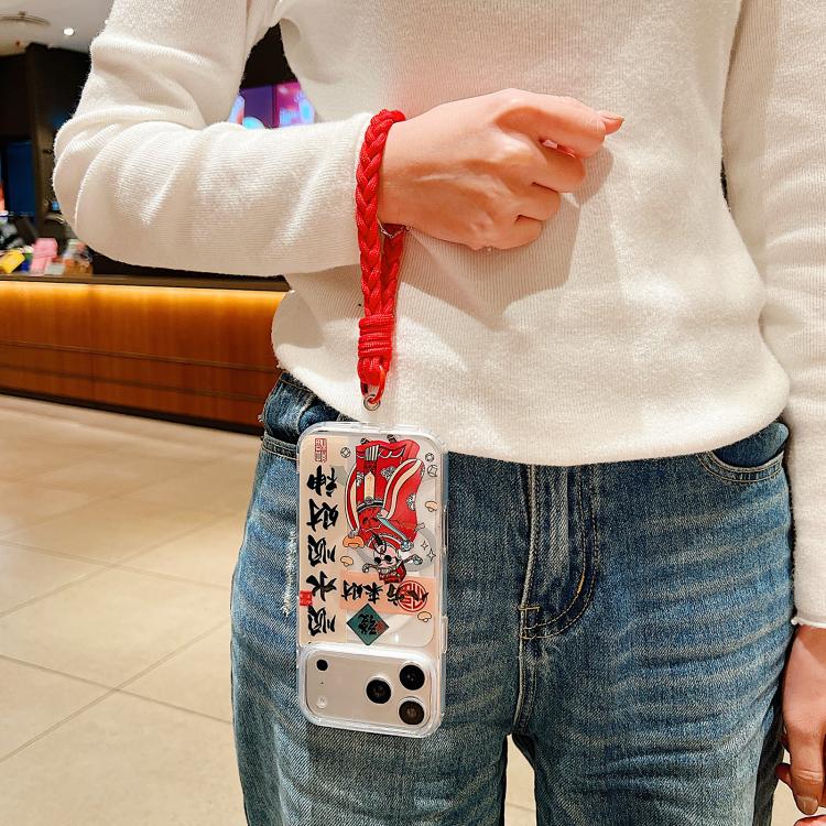 Horse Year Acrylic Magnetic Full Coverage Phone Case with Lanyard, For iPhone 16 Pro Max, For iPhone 16 Pro, For iPhone 16 Plus, For iPhone 16