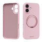 ABEEL Skin-friendly Feel Magnetic Liquid Silicone Phone Case with Holder, For iPhone 16 Pro, For iPhone 16