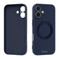 ABEEL Skin-friendly Feel Magnetic Liquid Silicone Phone Case with Holder, For iPhone 16 Pro, For iPhone 16