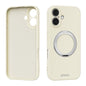 ABEEL Skin-friendly Feel Magnetic Liquid Silicone Phone Case with Holder, For iPhone 16 Pro, For iPhone 16