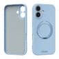 ABEEL Skin-friendly Feel Magnetic Liquid Silicone Phone Case with Holder, For iPhone 16 Pro, For iPhone 16