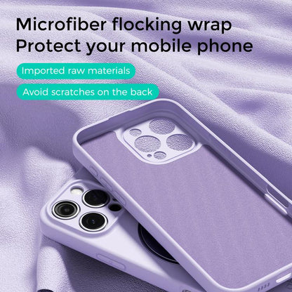 ABEEL Skin-friendly Feel Magnetic Liquid Silicone Phone Case with Holder, For iPhone 16 Pro, For iPhone 16
