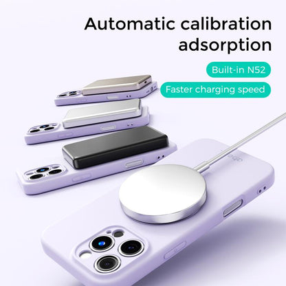 ABEEL Skin-friendly Feel Magnetic Liquid Silicone Phone Case with Holder, For iPhone 16 Pro, For iPhone 16