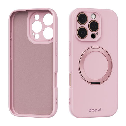 ABEEL Skin-friendly Feel Magnetic Liquid Silicone Phone Case with Holder, For iPhone 17 Pro Max, For iPhone 17 Pro, For iPhone 17, For iPhone 16 Pro Max
