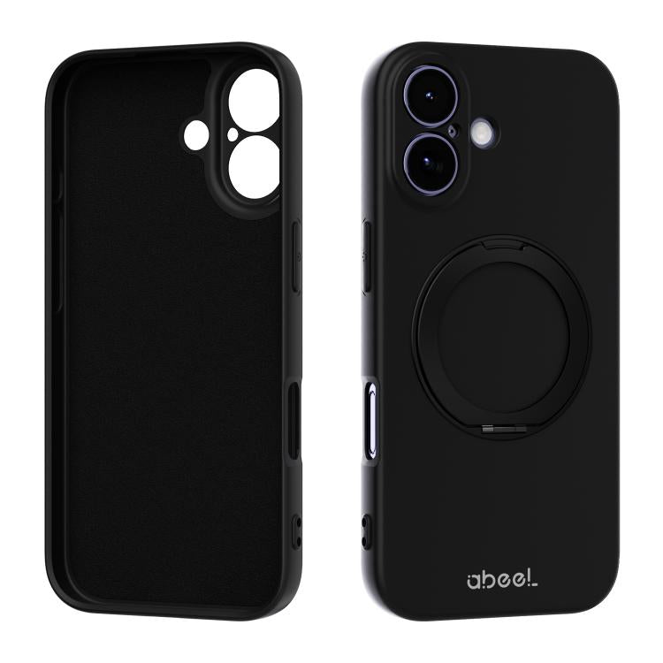 ABEEL Skin-friendly Feel Magnetic Liquid Silicone Phone Case with Holder, For iPhone 17 Pro Max, For iPhone 17 Pro, For iPhone 17, For iPhone 16 Pro Max