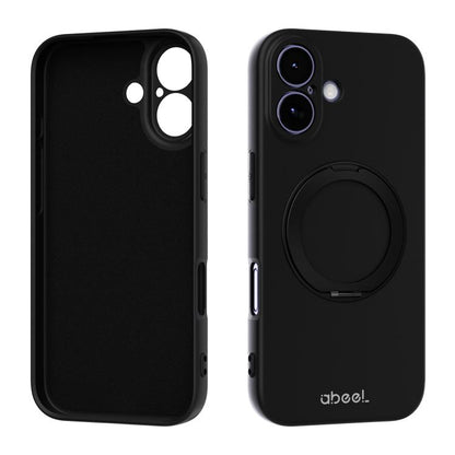 ABEEL Skin-friendly Feel Magnetic Liquid Silicone Phone Case with Holder, For iPhone 17 Pro Max, For iPhone 17 Pro, For iPhone 17, For iPhone 16 Pro Max