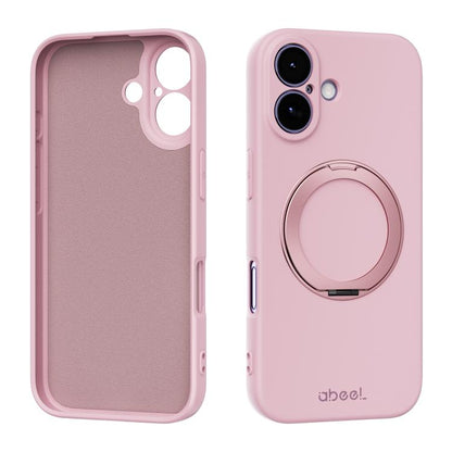 ABEEL Skin-friendly Feel Magnetic Liquid Silicone Phone Case with Holder, For iPhone 17 Pro Max, For iPhone 17 Pro, For iPhone 17, For iPhone 16 Pro Max