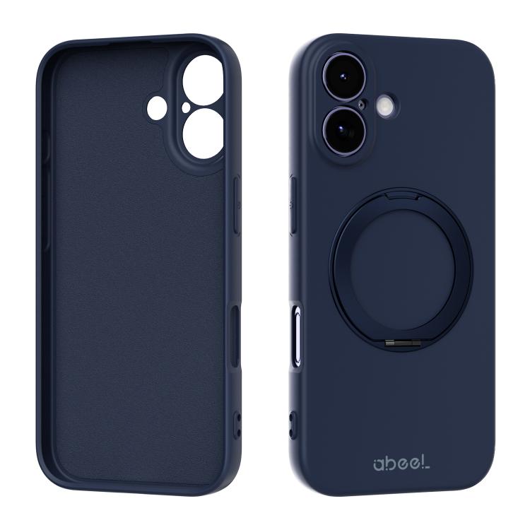 ABEEL Skin-friendly Feel Magnetic Liquid Silicone Phone Case with Holder, For iPhone 17 Pro Max, For iPhone 17 Pro, For iPhone 17, For iPhone 16 Pro Max