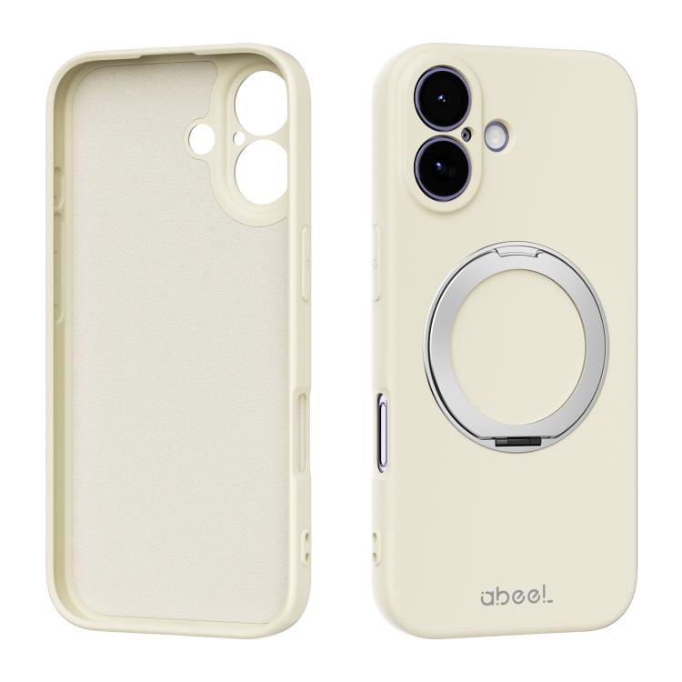 ABEEL Skin-friendly Feel Magnetic Liquid Silicone Phone Case with Holder, For iPhone 17 Pro Max, For iPhone 17 Pro, For iPhone 17, For iPhone 16 Pro Max