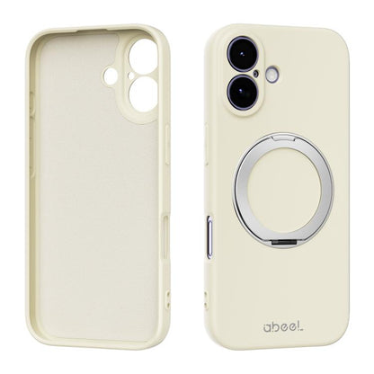 ABEEL Skin-friendly Feel Magnetic Liquid Silicone Phone Case with Holder, For iPhone 17 Pro Max, For iPhone 17 Pro, For iPhone 17, For iPhone 16 Pro Max