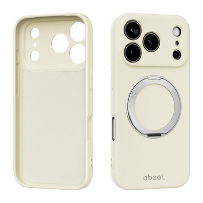 ABEEL Skin-friendly Feel Magnetic Liquid Silicone Phone Case with Holder, For iPhone 17 Pro Max, For iPhone 17 Pro, For iPhone 17, For iPhone 16 Pro Max